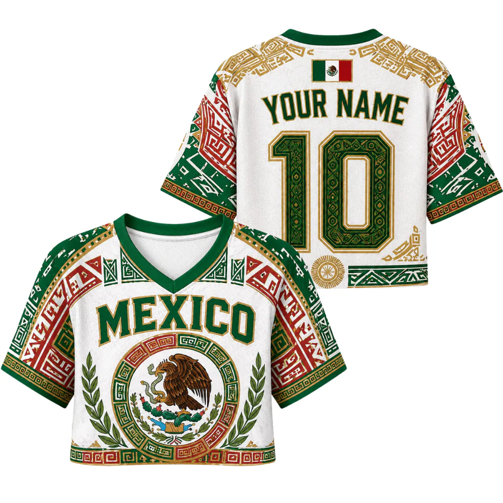 Mexico Soccer Custom Name Number - Personalized Croptop Jersey - Gift For Football Lovers, Sports Fans - Image 5