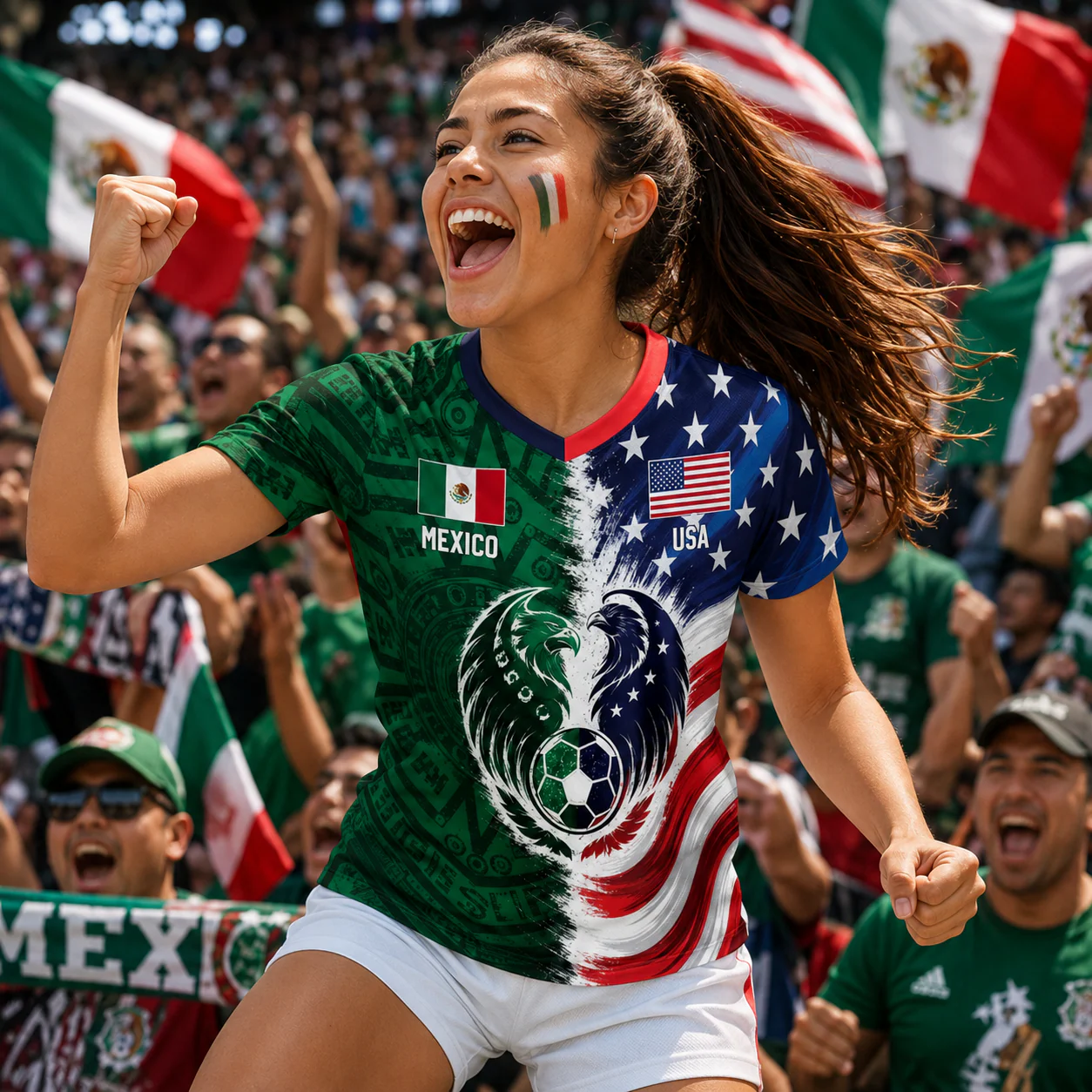 Mexico USA Eagle Custom Name Number - Personalized Soccer Jersey - Gifts For Football Lovers - Image 3