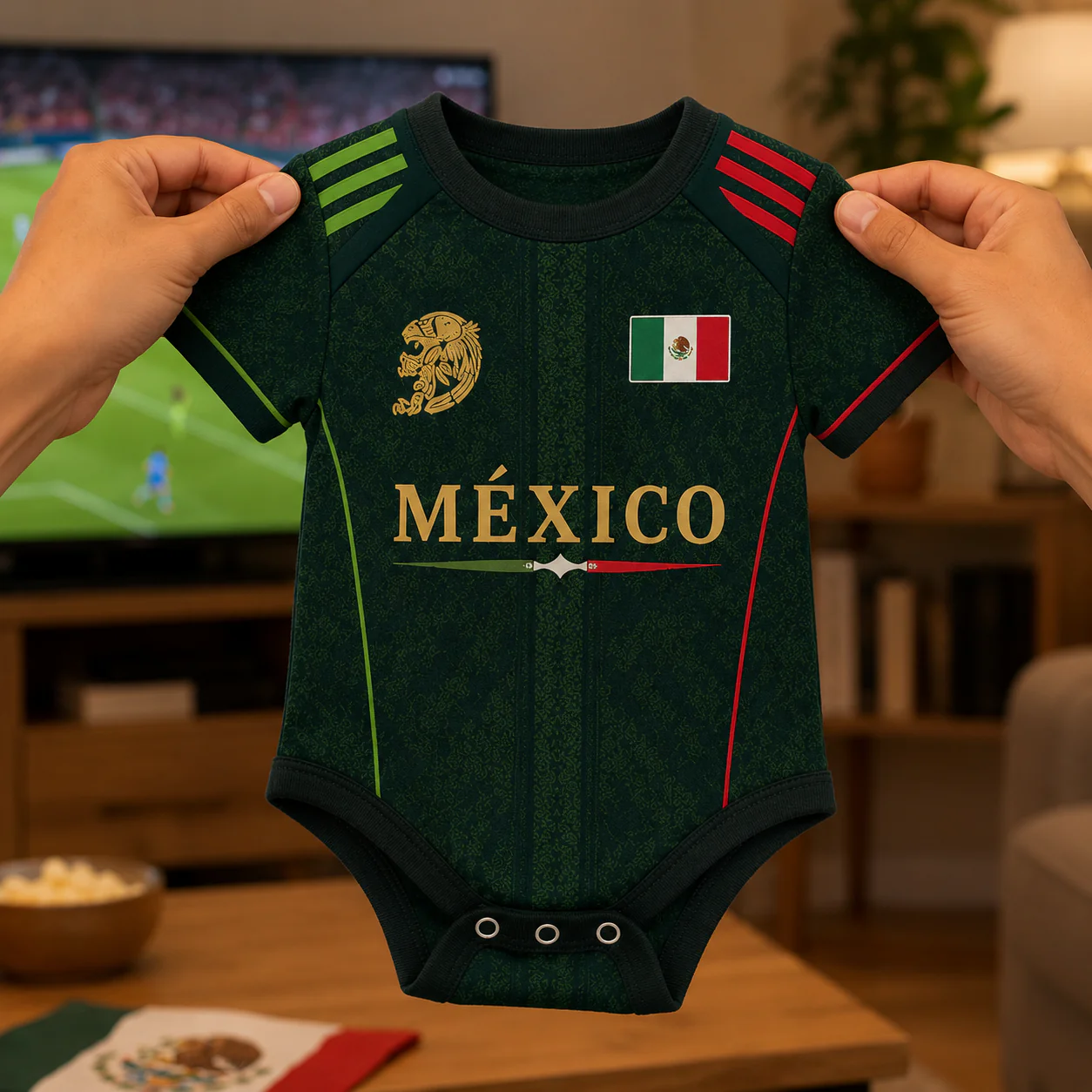 Mexico World Football 2026 -Personalized Baby Bodysuit - Gifts For New Moms, New Dads, Soccer Lovers - Image 5