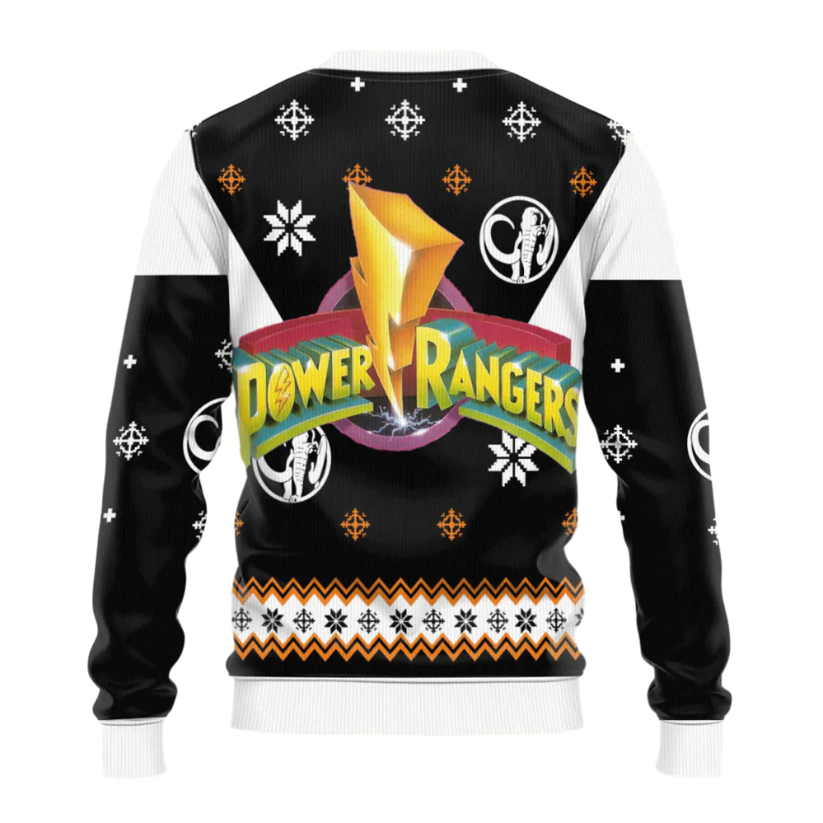 Mighty Morphin Power Rangers Black - Costume Cosplay Ugly Christmas Sweater - Image 2
