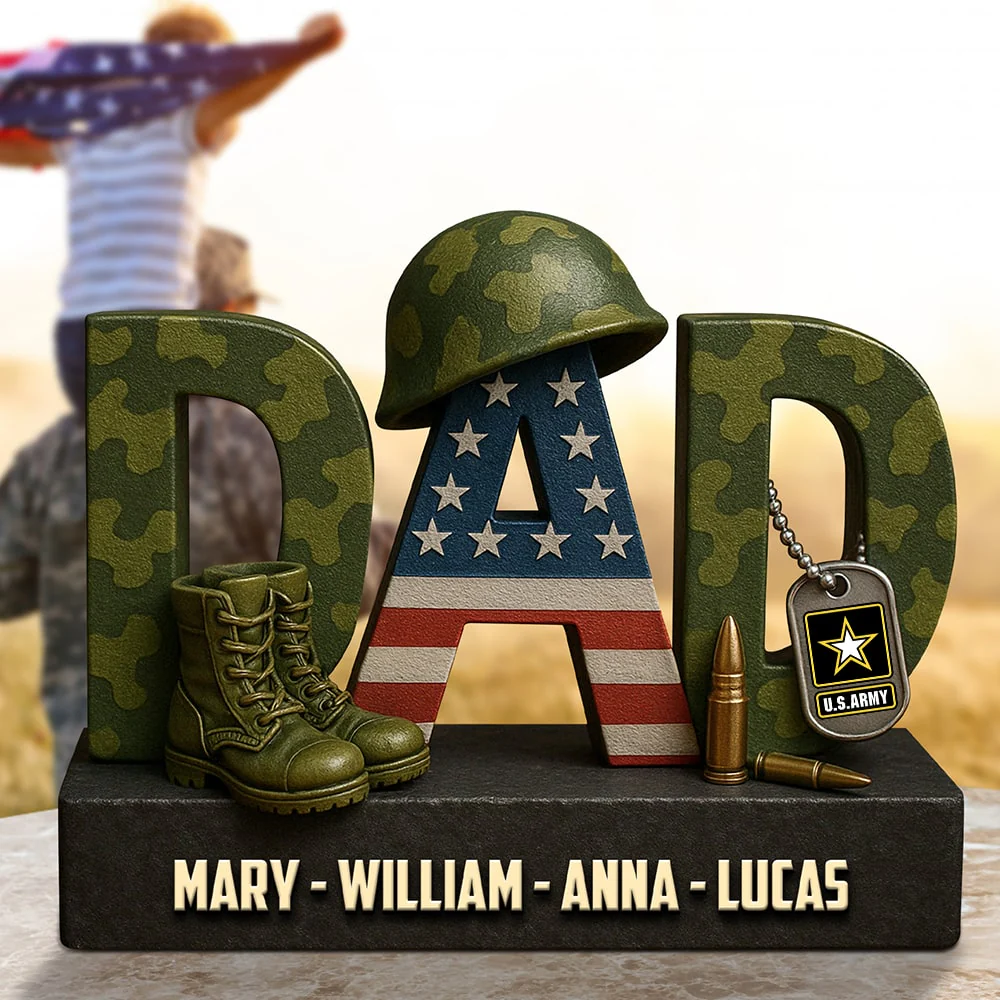 Military Dad - Shape Acrylic Plaque - Gift For Veterans | HN02