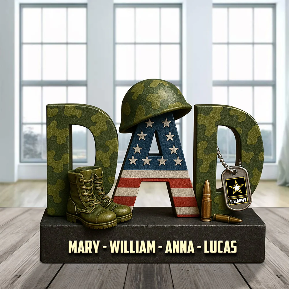 Military Dad - Shape Acrylic Plaque - Gift For Veterans | HN02 - Image 2