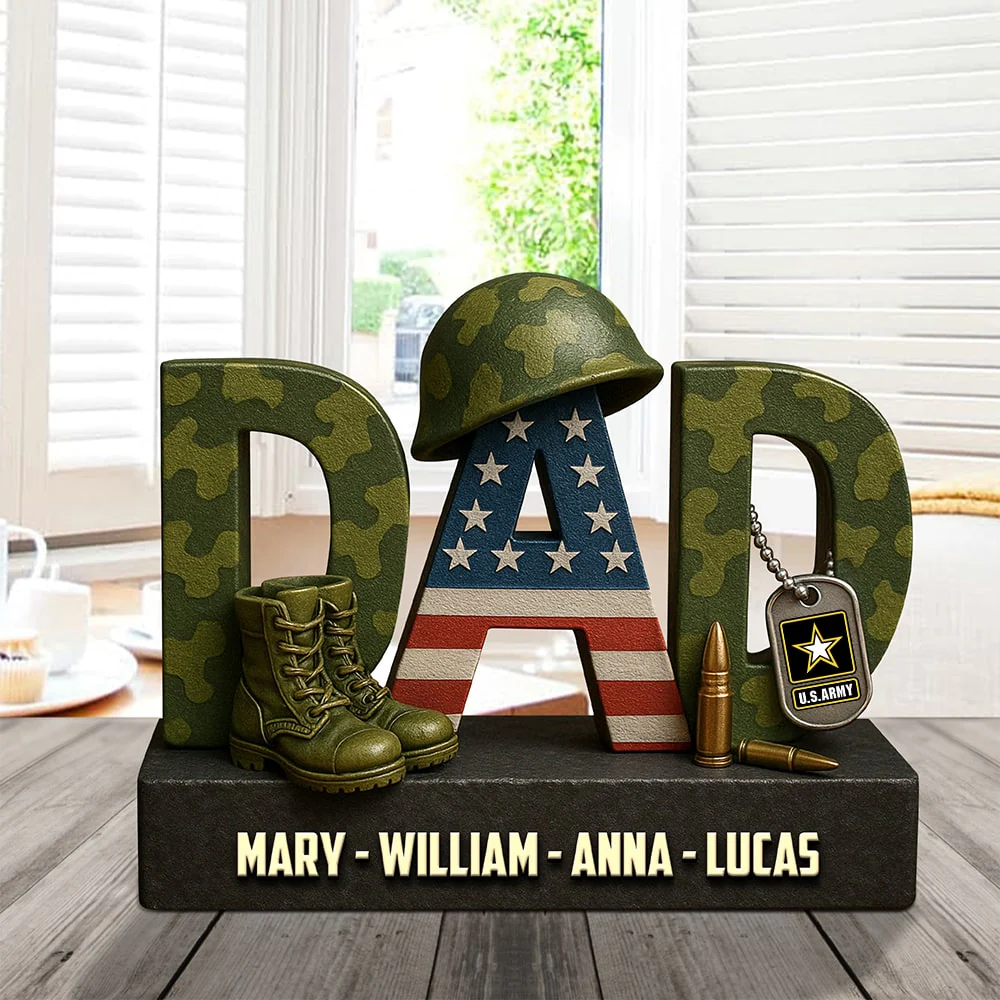 Military Dad - Shape Acrylic Plaque - Gift For Veterans | HN02 - Image 3