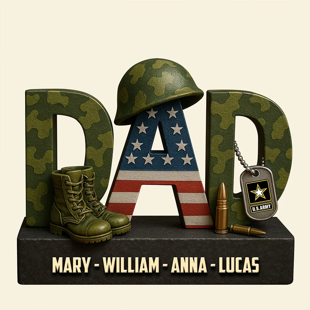 Military Dad - Shape Acrylic Plaque - Gift For Veterans | HN02 - Image 4