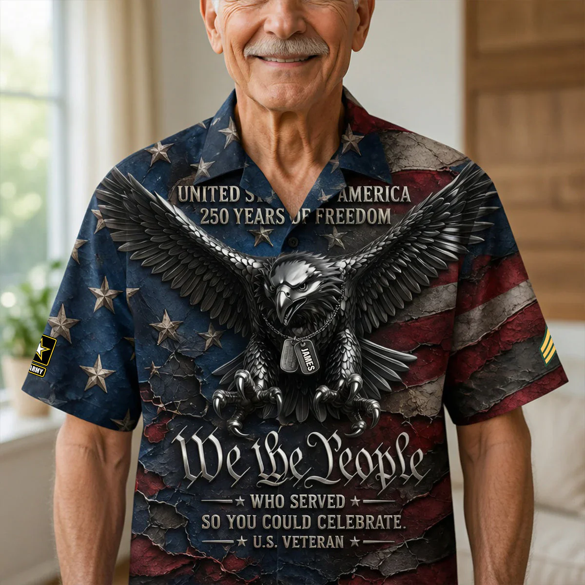 Military Service 250 Years - Personalized Hawaiian Shirt - Gift For Veteran - CU6061810