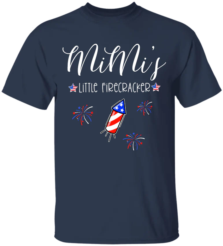 Mimi's Little Firecrackers 4th Of July - Personalized Shirt - Patriotic Gift For Mom, Grandma - Image 2