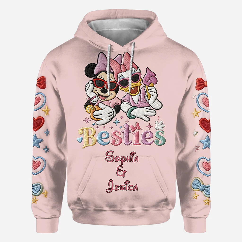 MkMo Besties Forever - Personalized All Over Shirt - Gift For Sister, Movie Fans BA01 - Image 3