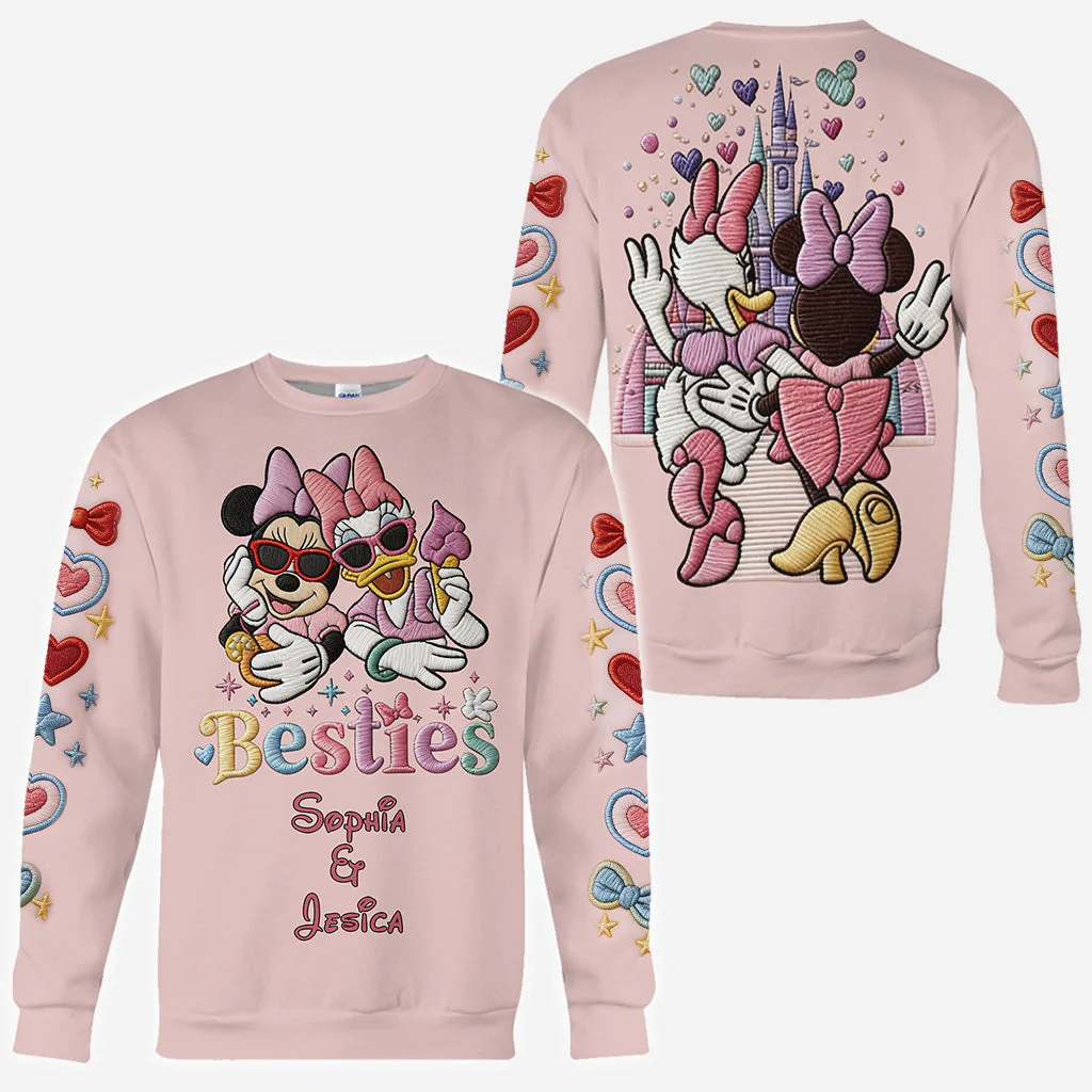 MkMo Besties Forever - Personalized All Over Shirt - Gift For Sister, Movie Fans BA01 - Image 5