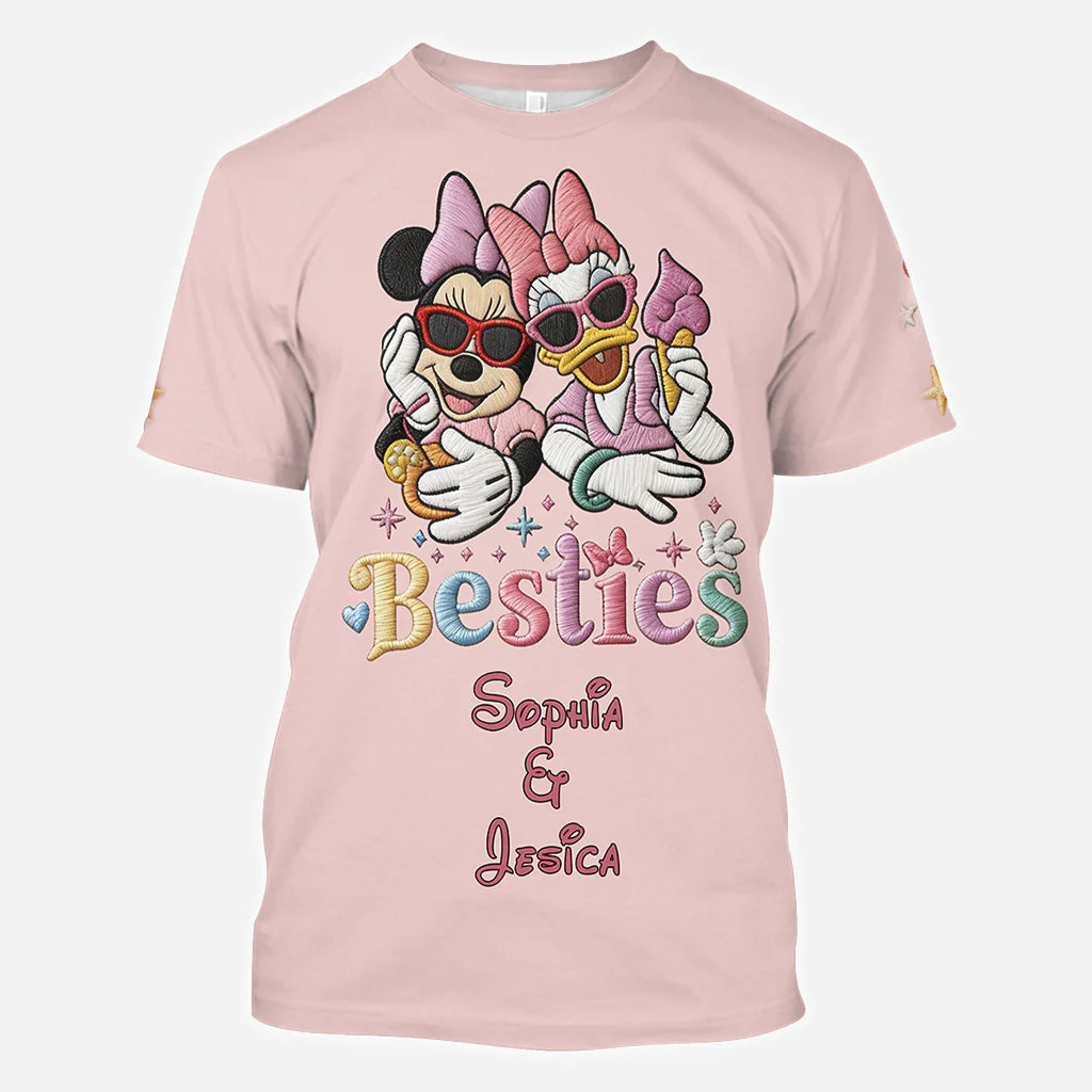 MkMo Besties Forever - Personalized All Over Shirt - Gift For Sister, Movie Fans BA01 - Image 7