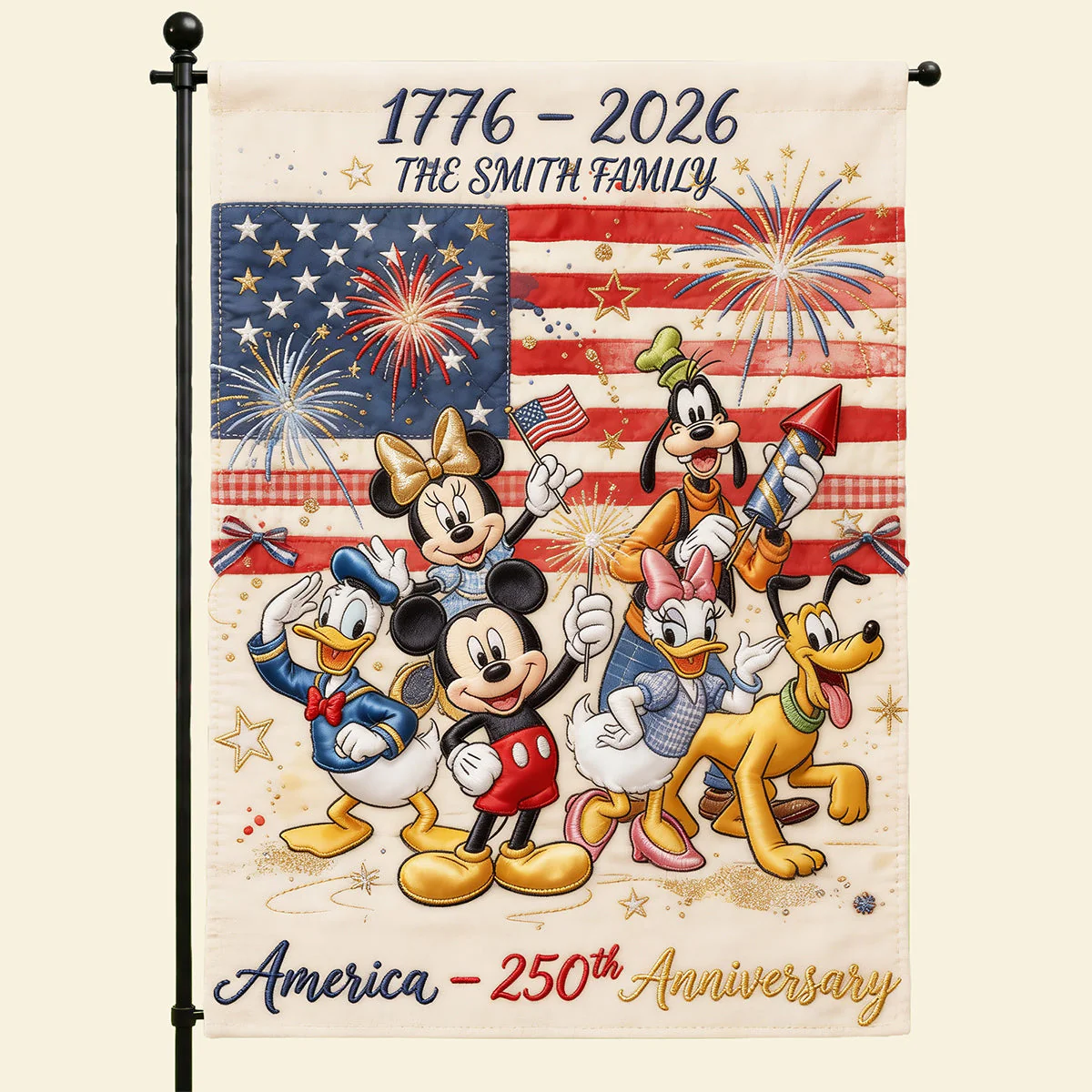 MkMo Celebrate 250 Years Of America Freedom - Personalized Garden Flag - Gift For Family, Patriots - Image 3
