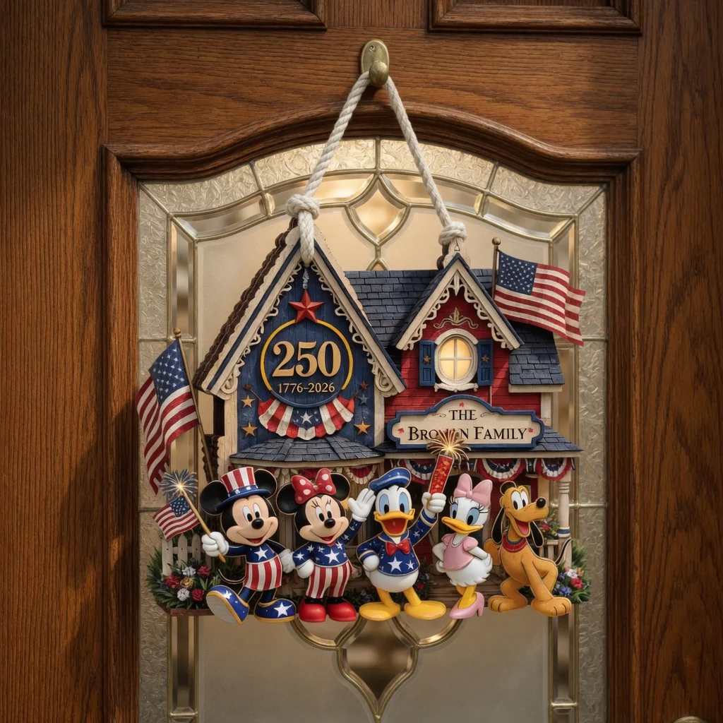 MkMo Celebrate 250 Years Of America - Personalized Custom Shaped Wood Sign - Gift For Family, Patriots NL122 - Image 4