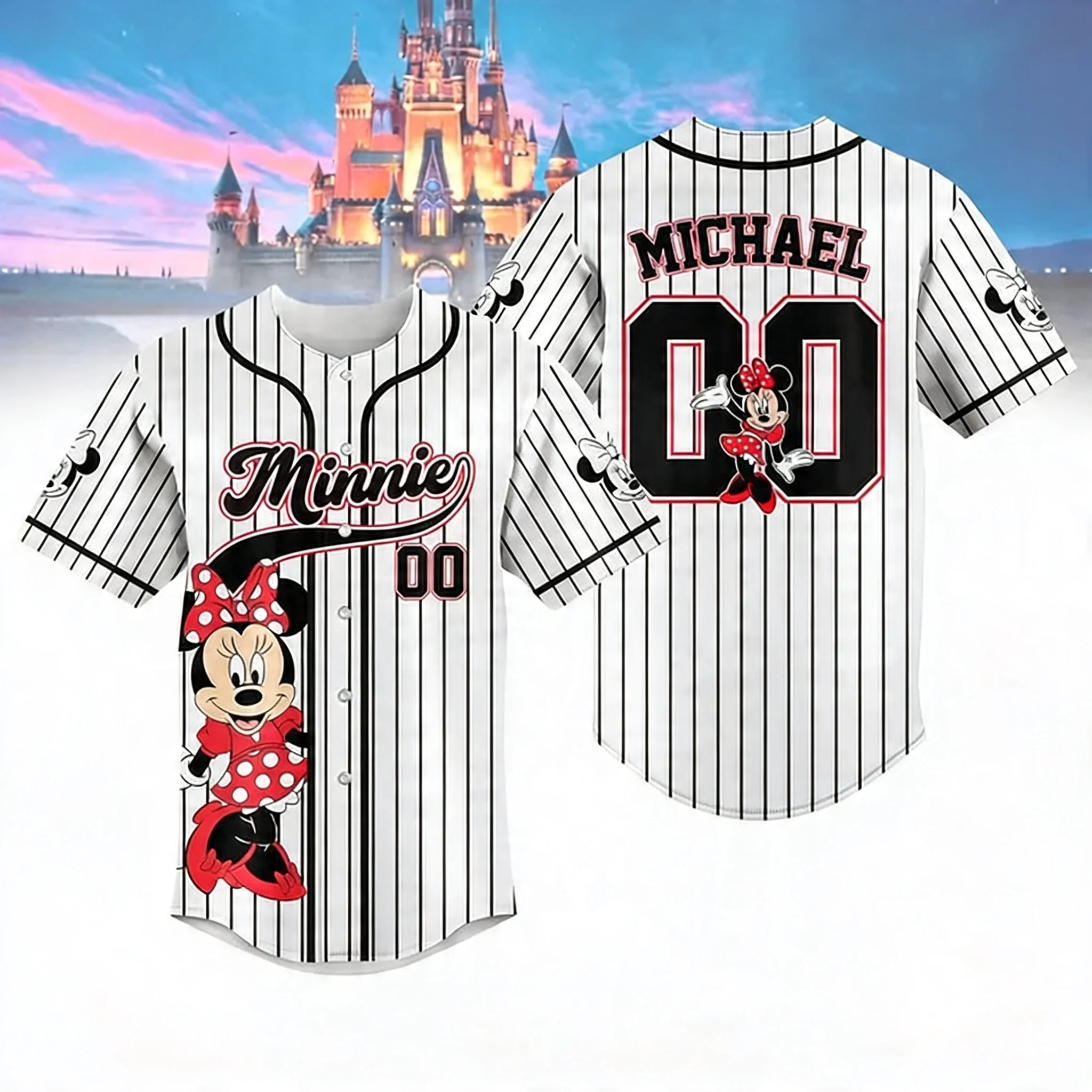 MkMo Funny Friends - Personalized Baseball Jersey - Gift For Movie Fans - Image 2