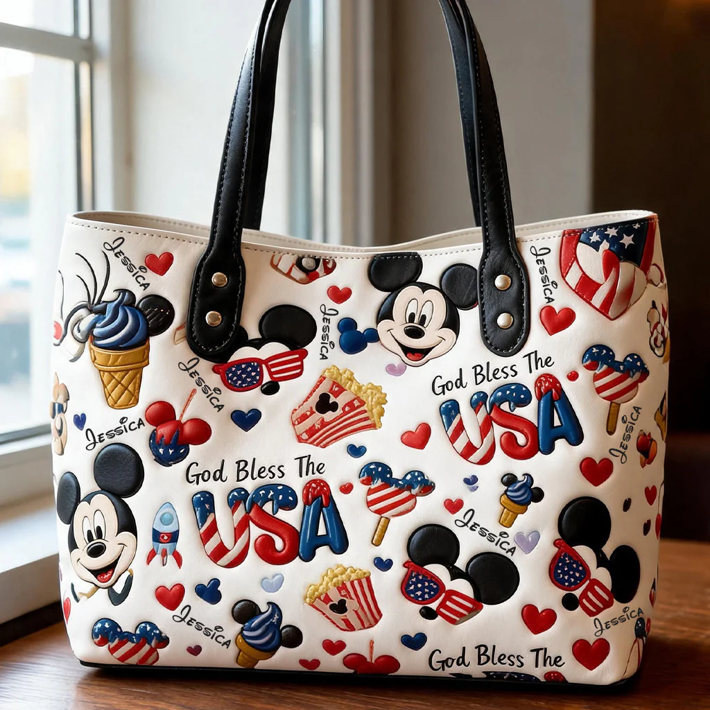 MkMo God Bless The USA - Personalized Tote Bag - Gift For Patriots