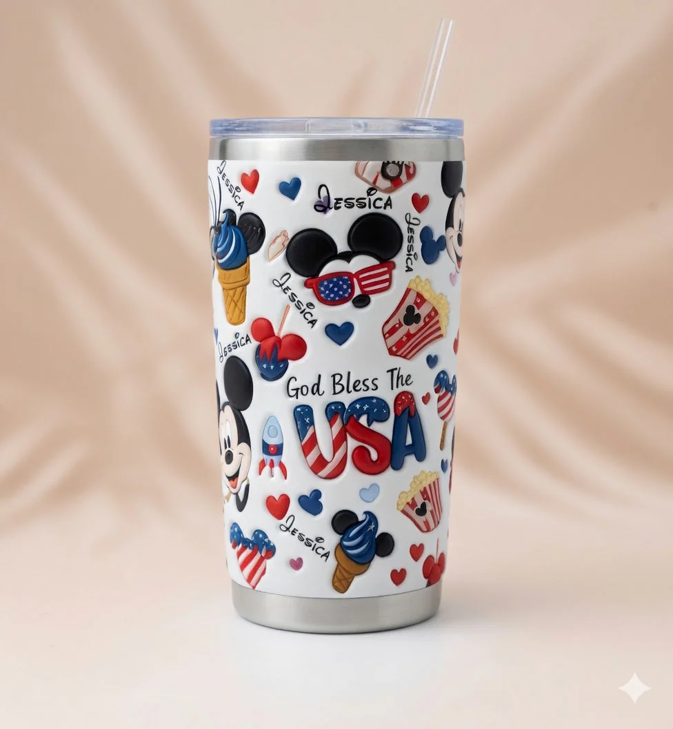 MkMo God Bless The USA - Personalized Tumbler - Gift For Patriots - Image 2