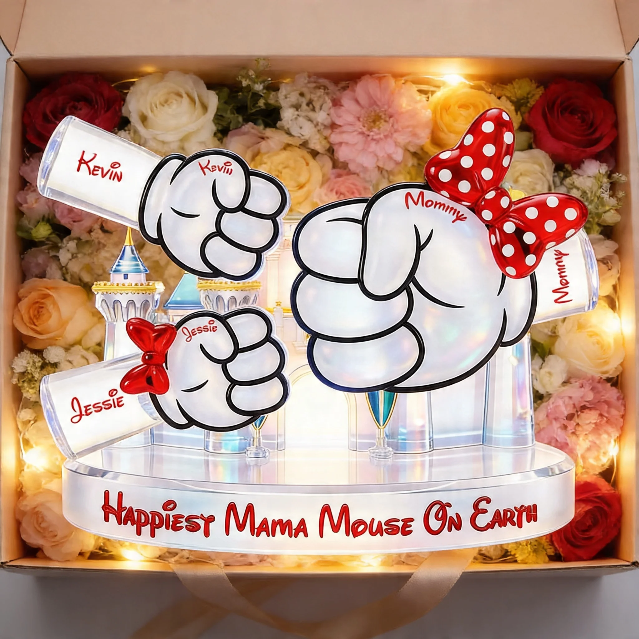 MkMo Happiest Lighting Mama On Earth - Personalized Custom Shaped Acrylic Light Box - Gift For Mom, Movie Fans - Image 4