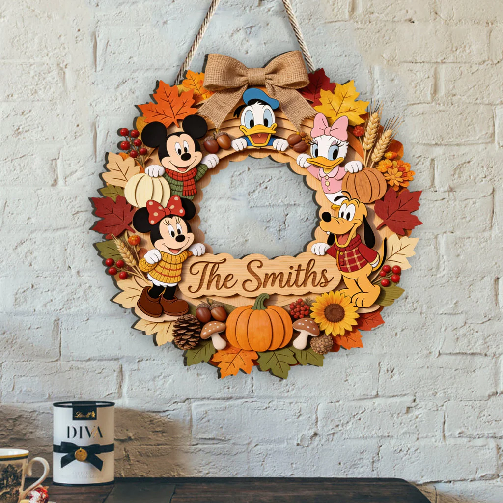 MkMo Hello Fall - Personalized Custom Shaped Wood Sign - Gift For Movie Fans - Image 2