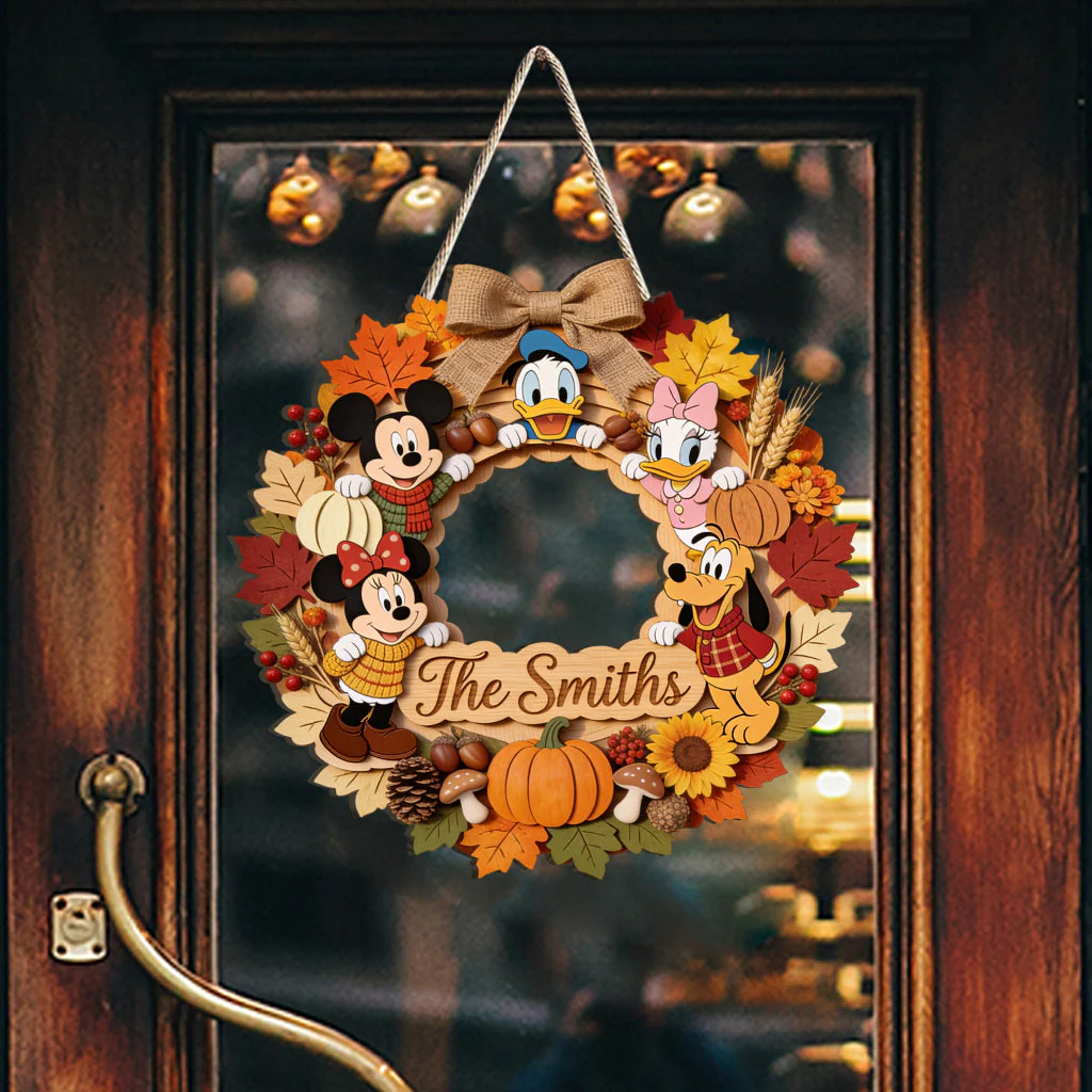 MkMo Hello Fall - Personalized Custom Shaped Wood Sign - Gift For Movie Fans - Image 3