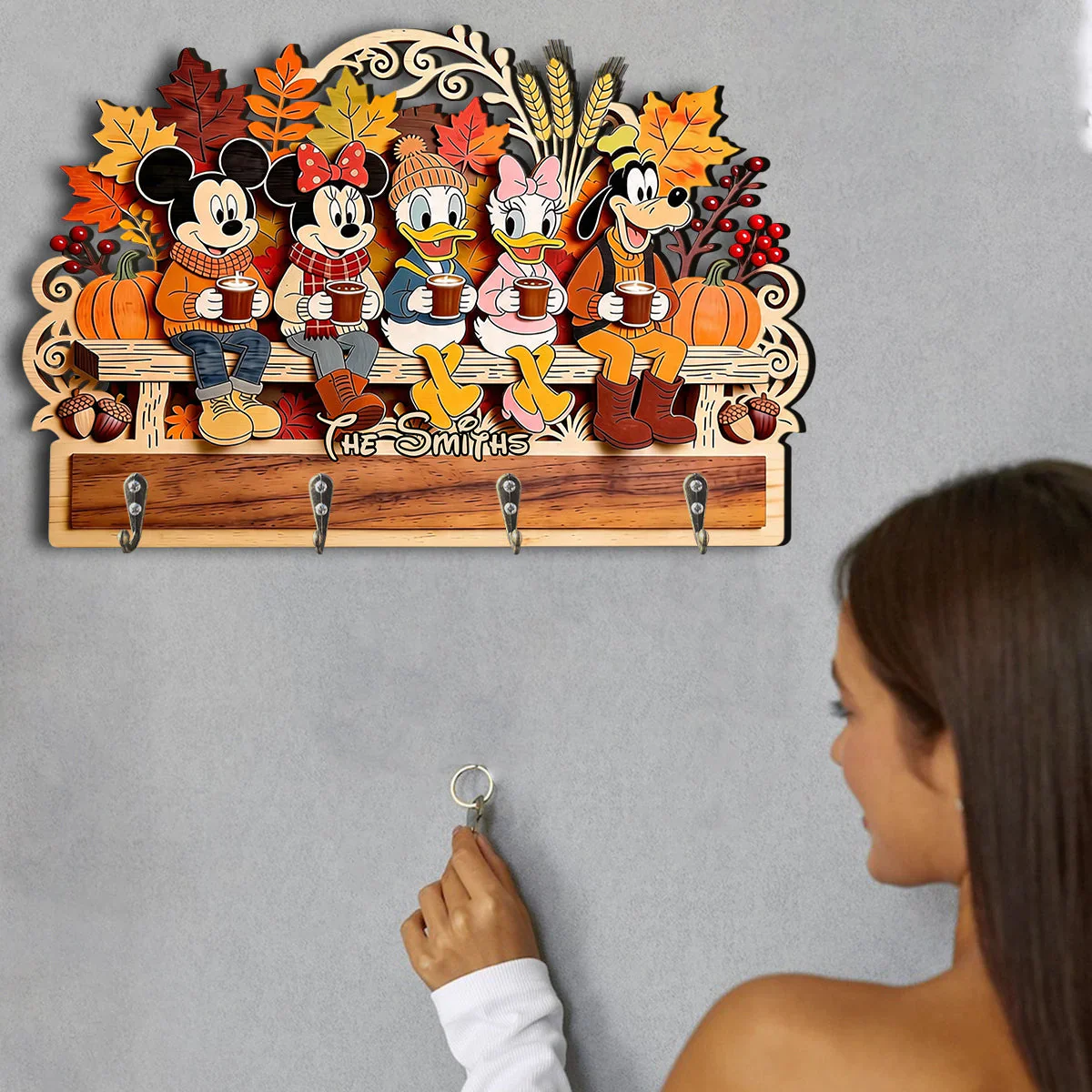 MkMo It's The Most Wonderful Time Of The Year - Personalized Custom Shaped Hanging Rack - Gift For Movie Fans - Image 3