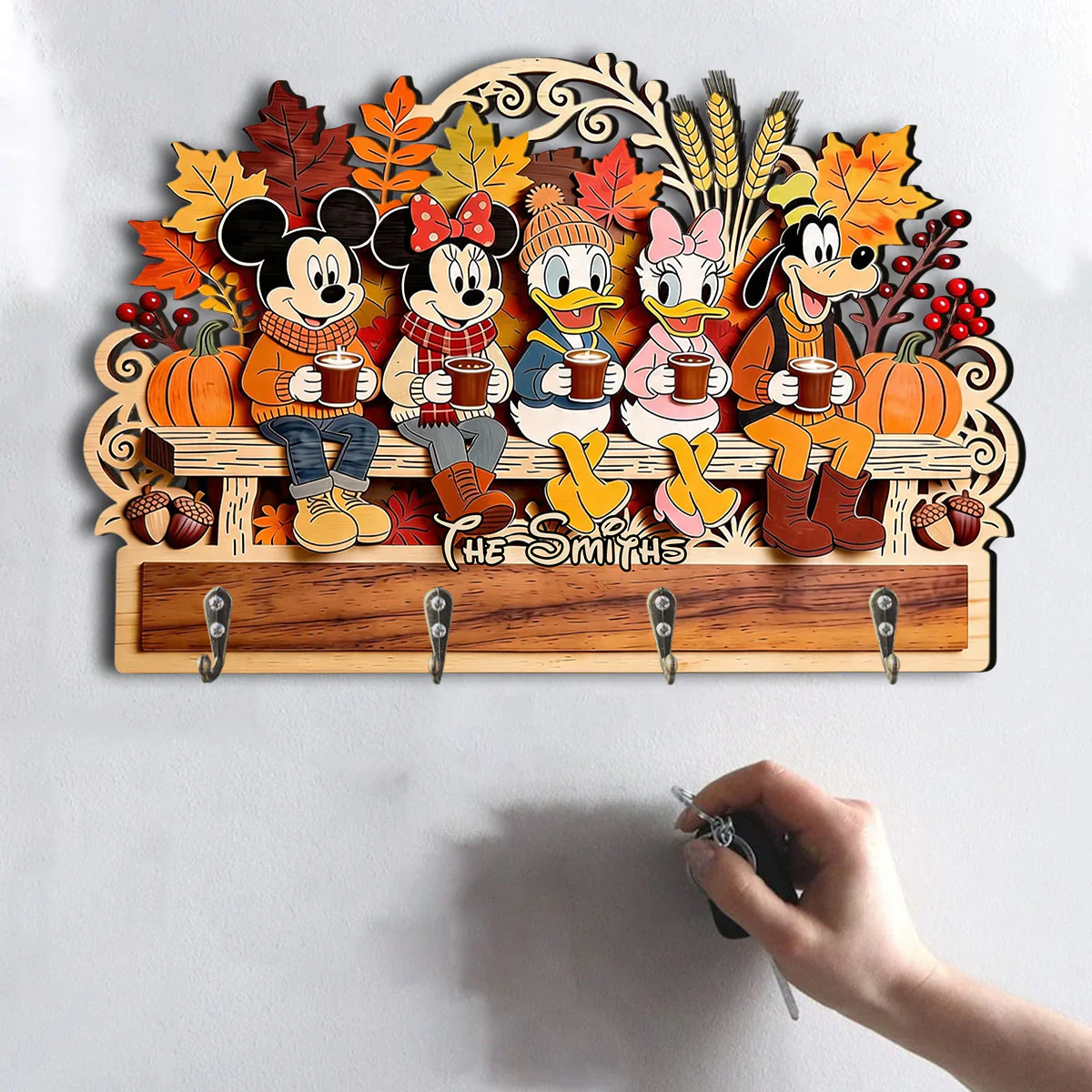 MkMo It's The Most Wonderful Time Of The Year - Personalized Custom Shaped Hanging Rack - Gift For Movie Fans - Image 5