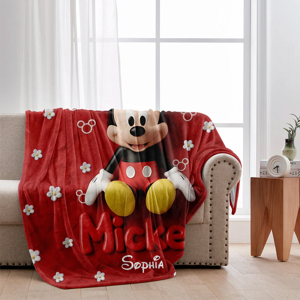 MkMo Just Love Magic Mouse - Personalized Blanket - Christmas Gift For Fan Movies HH01 - Image 2