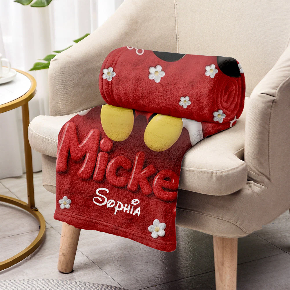 MkMo Just Love Magic Mouse - Personalized Blanket - Christmas Gift For Fan Movies HH01 - Image 3