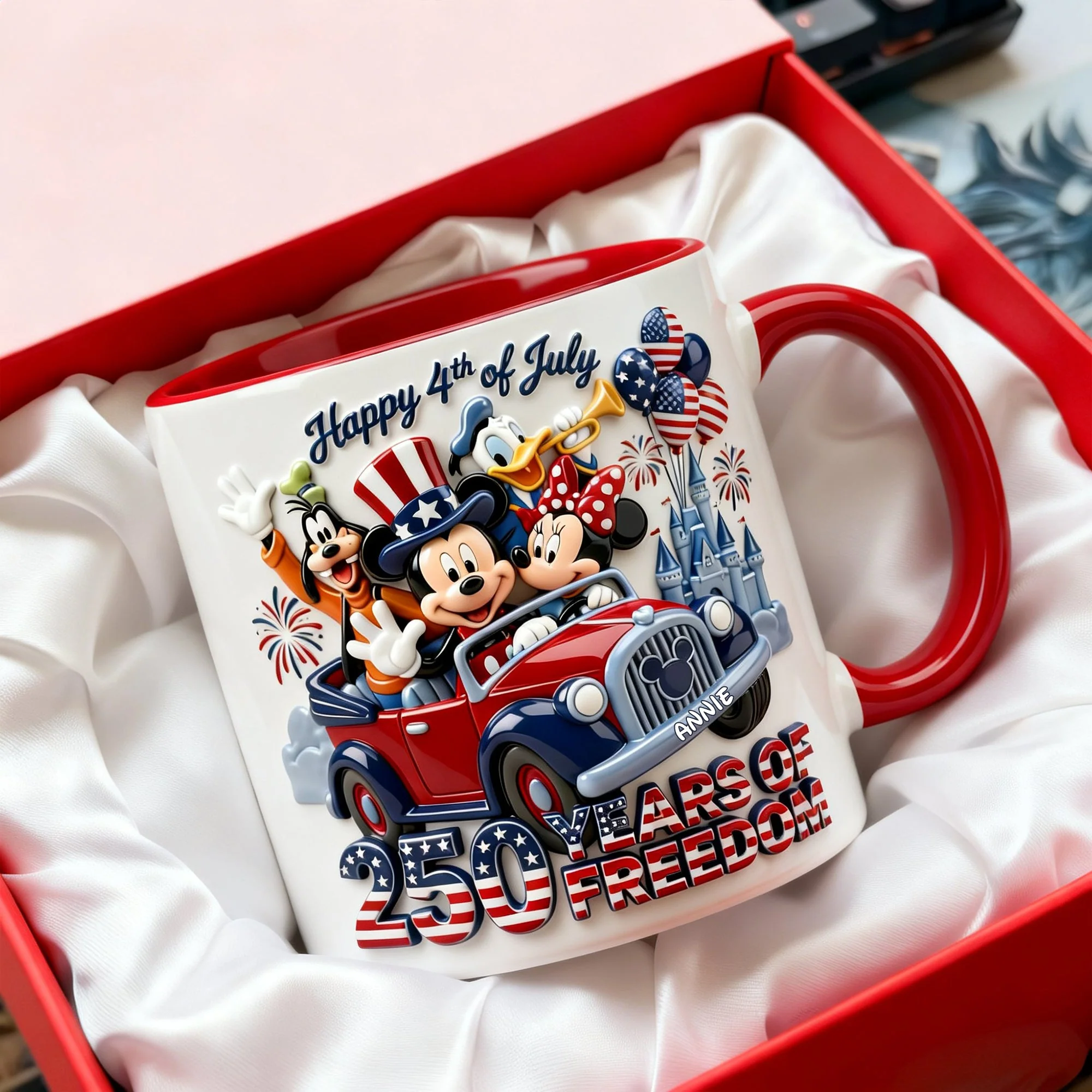 MkMo Magic Mouse 250 Years Of Freedom - Personalized Accent Mug - Gift For Patriots, Movie Fans NL122 - Image 3