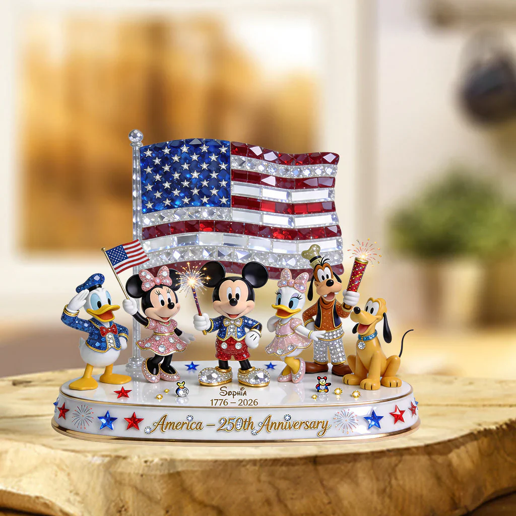 MkMo Magic Mouse America 205th Anniversary - Personalized Acrylic Plaque - Gift For Movie Fans, Patriots HH01 - Image 2