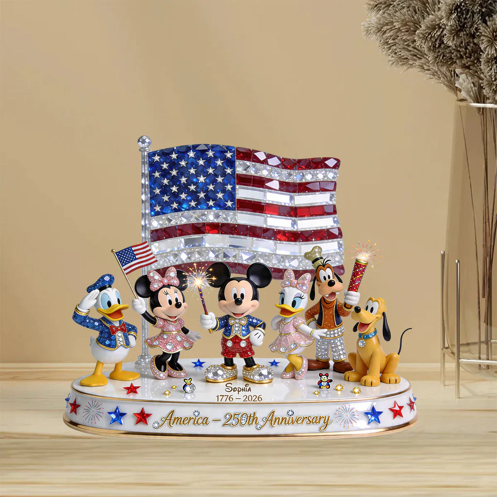 MkMo Magic Mouse America 205th Anniversary - Personalized Acrylic Plaque - Gift For Movie Fans, Patriots HH01 - Image 3