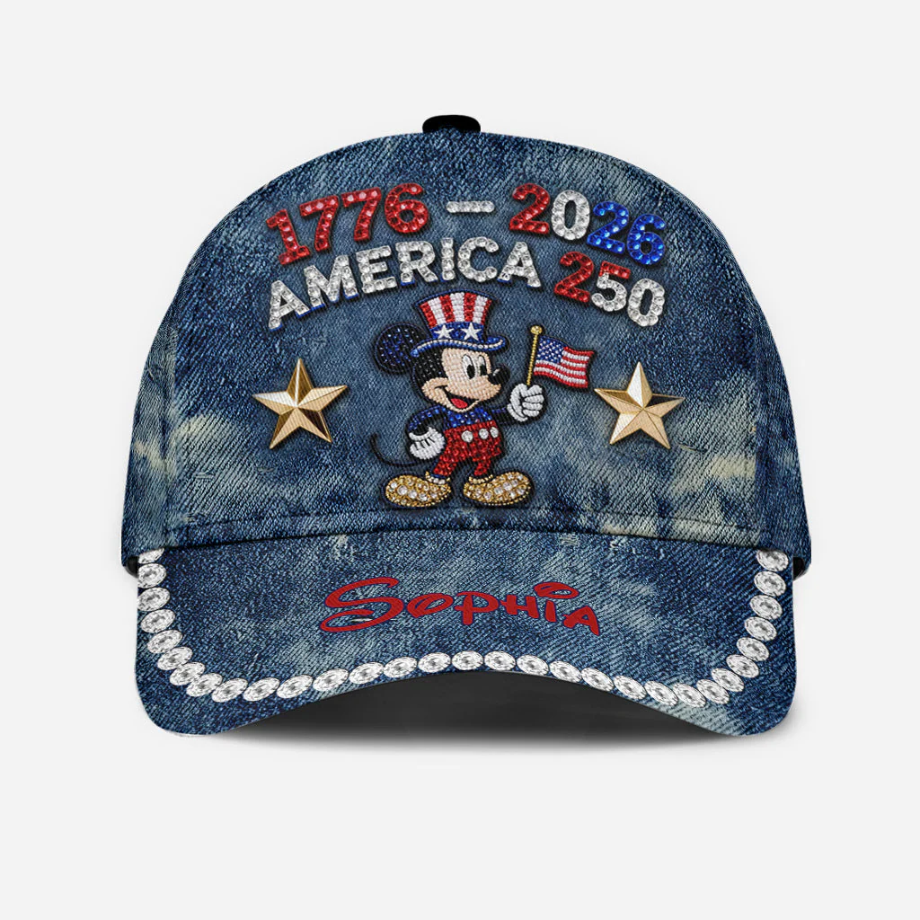 MkMo Magic Mouse America 250th Anniversary - Personalized Classic Cap - Gift For Patriots NL122 - Image 5