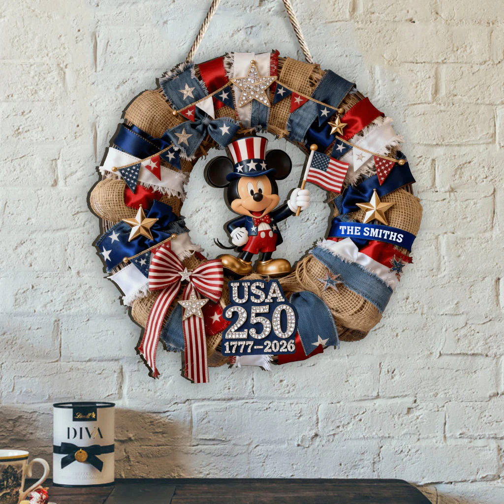 MkMo Magic Mouse America 250th Anniversary - Personalized Custom Shaped Wood Sign - Gift For Patriots NL122 - Image 2