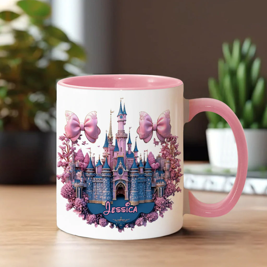MkMo Magic Mouse And Castles - Personalized Accent Mug - Christmas Gift NA94 - Image 2