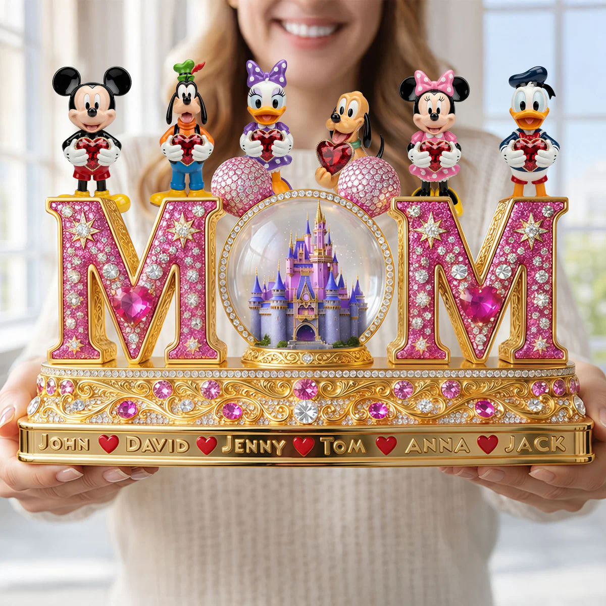MkMo Magic Mouse Best Mom In Castle - Personalized Acrylic Plaque - Gift For Mom, Movie Fans