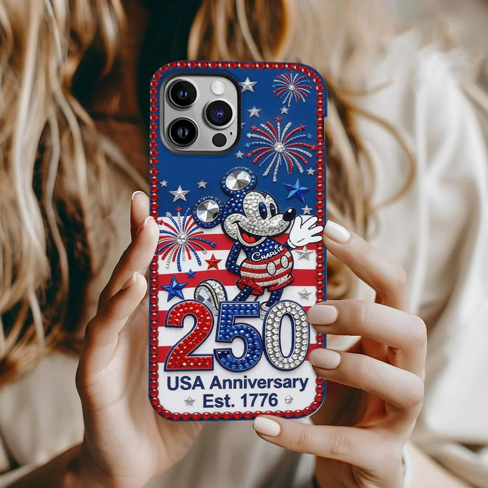 MkMo Magic Mouse Celebrate 250 Years Of America Freedom - Personalized Phone Case - Gift For Patriots, Movie Fans - Image 2