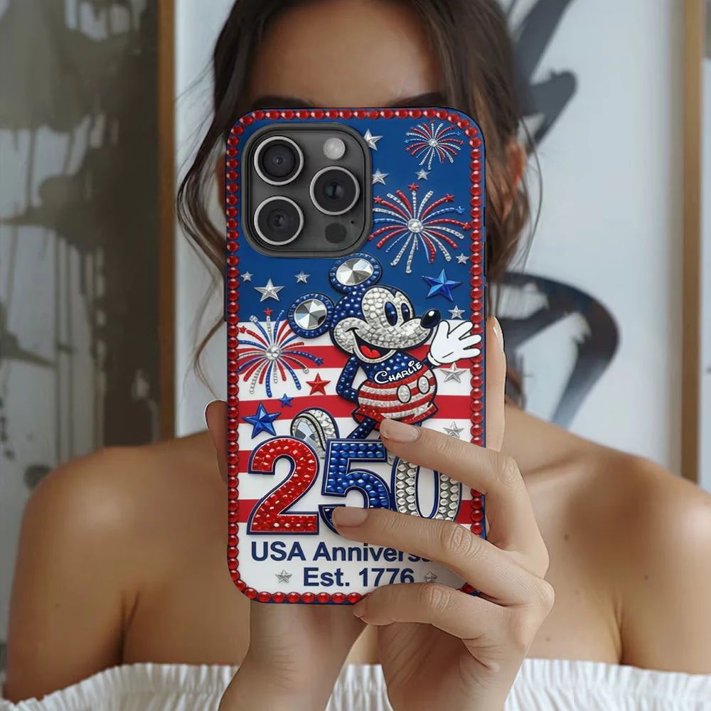 MkMo Magic Mouse Celebrate 250 Years Of America Freedom - Personalized Phone Case - Gift For Patriots, Movie Fans - Image 3