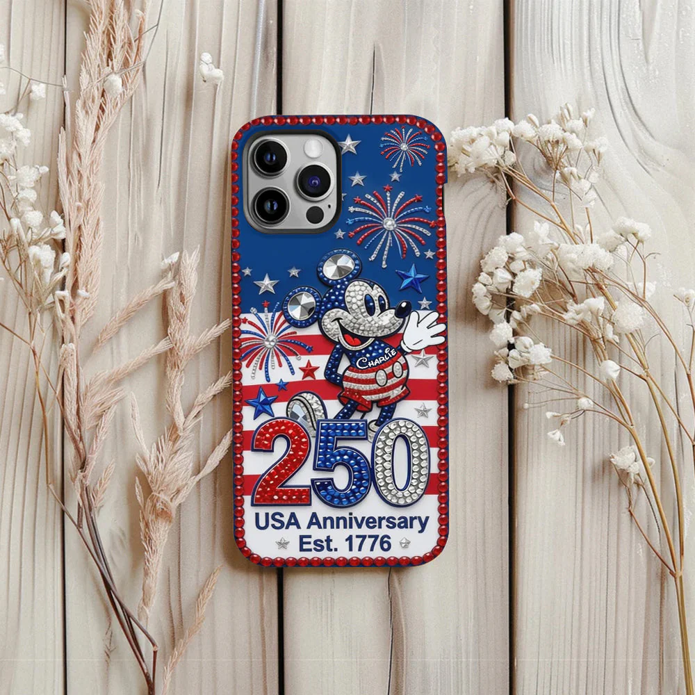 MkMo Magic Mouse Celebrate 250 Years Of America Freedom - Personalized Phone Case - Gift For Patriots, Movie Fans - Image 6