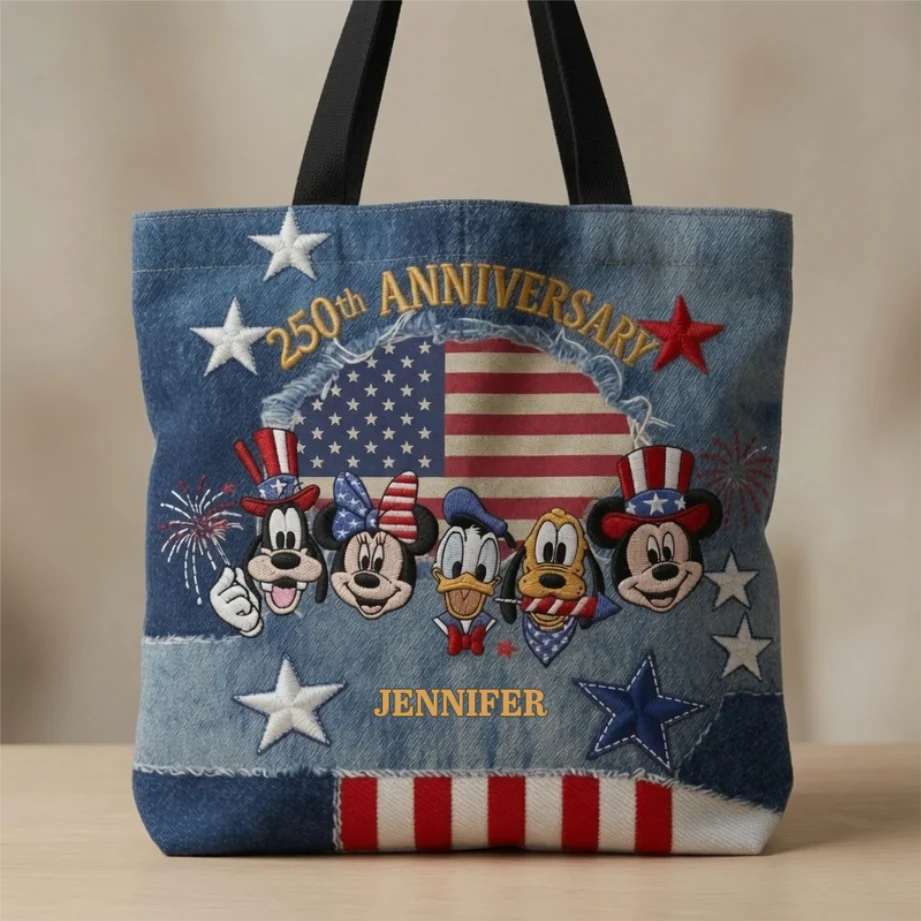 MkMo Magic Mouse Celebrate 250 Years Of America Freedom - Personalized Tote Bag - Gift For Patriots - Image 7