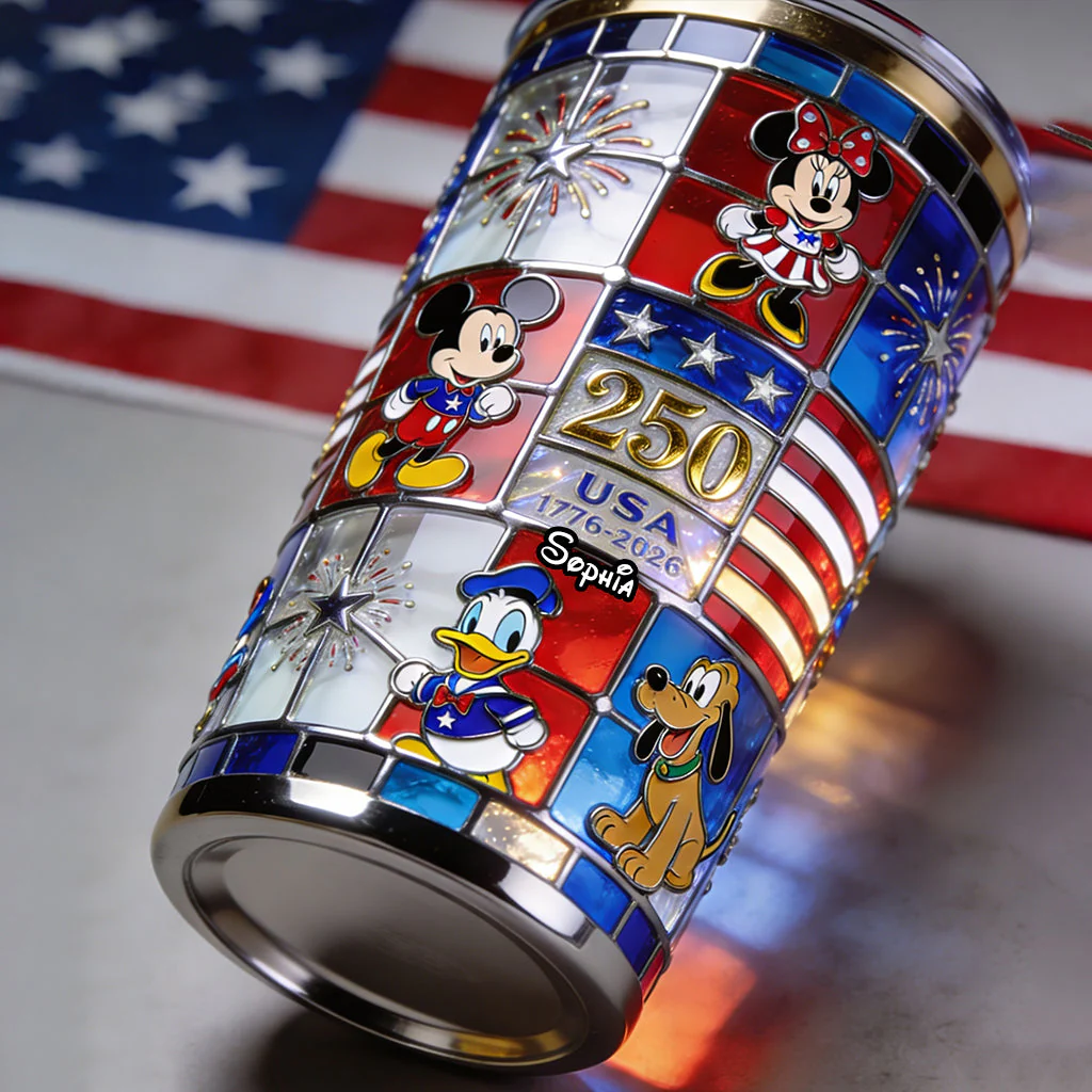 MkMo Magic Mouse Celebrate 250 Years Of America Freedom - Personalized Tumbler - Gift For Movie Fans, Patriots NL122 - Image 3