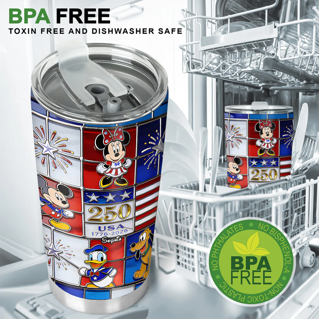 MkMo Magic Mouse Celebrate 250 Years Of America Freedom - Personalized Tumbler - Gift For Movie Fans, Patriots NL122 - Image 5