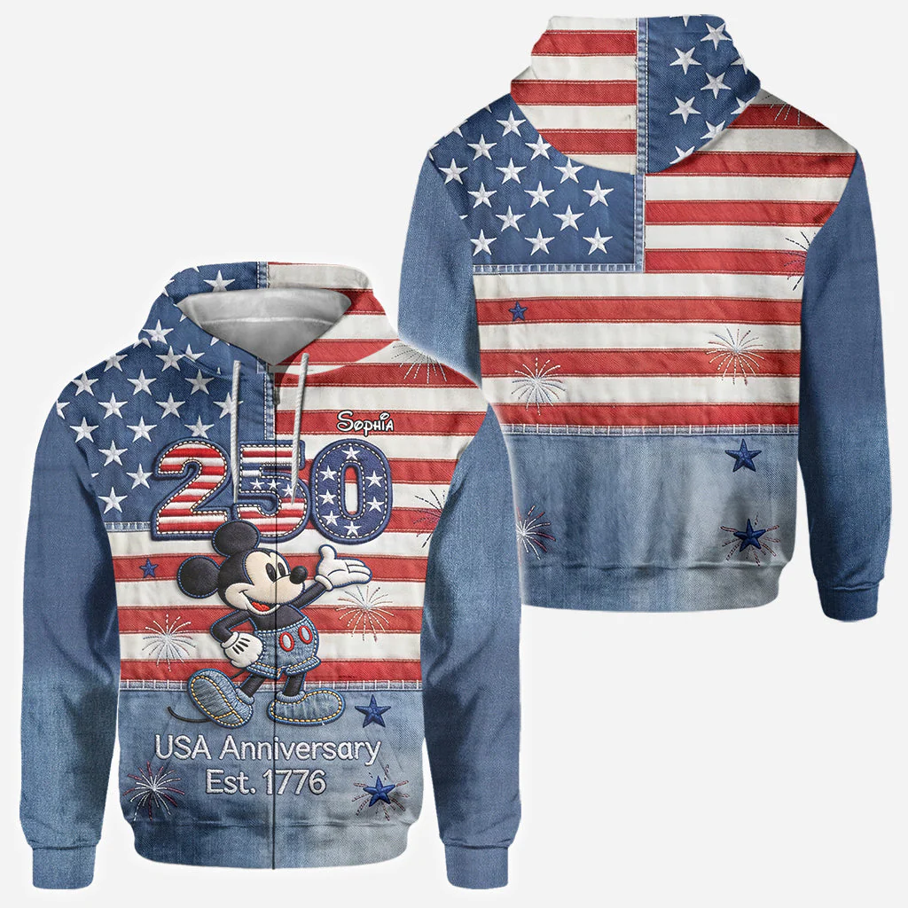 MkMo Magic Mouse Celebrate 250 Years Of America - Personalized All Over Shirt And Leggings - Gift For Movie Fans, Patriots - Image 11