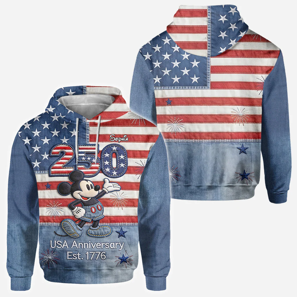 MkMo Magic Mouse Celebrate 250 Years Of America - Personalized All Over Shirt And Leggings - Gift For Movie Fans, Patriots - Image 2