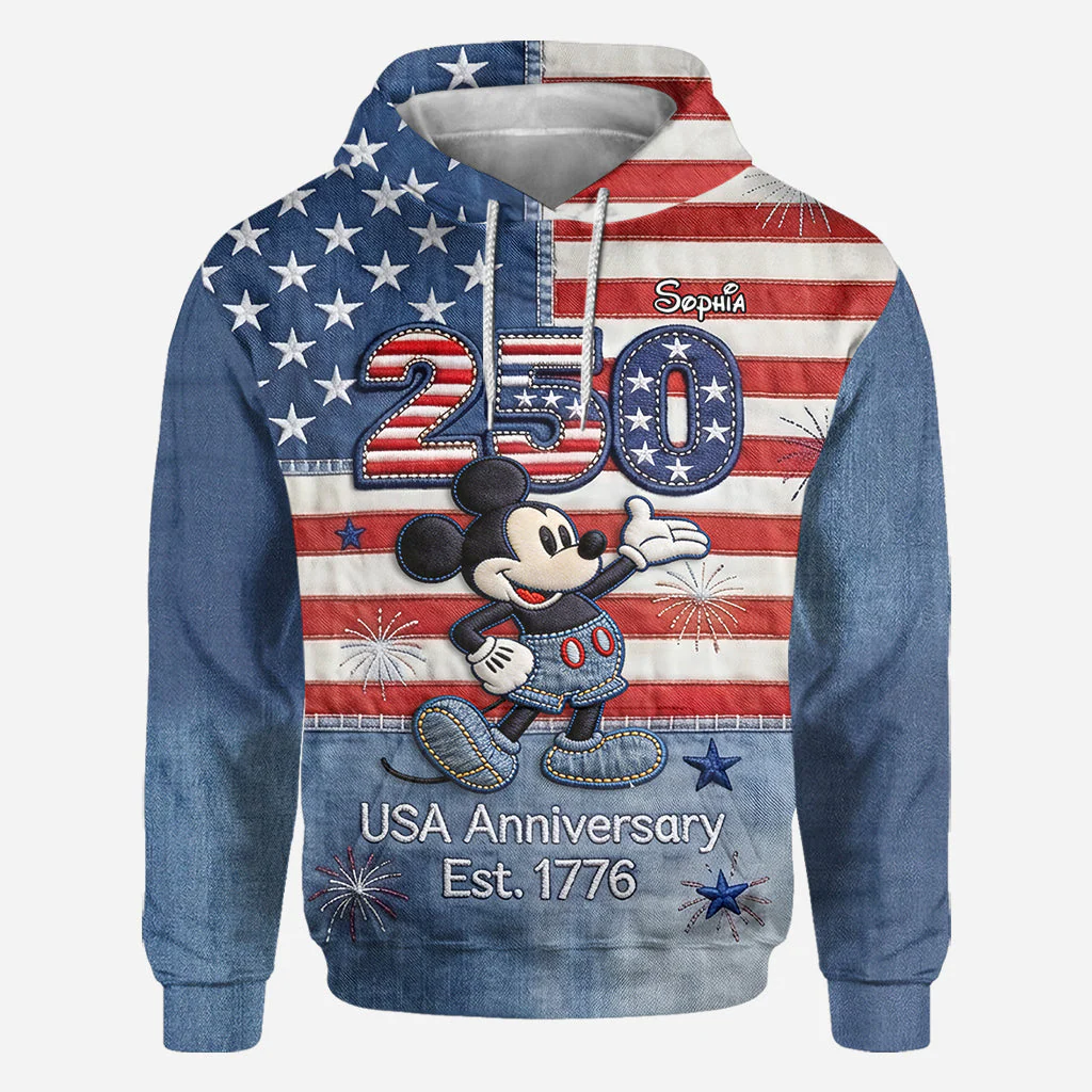 MkMo Magic Mouse Celebrate 250 Years Of America - Personalized All Over Shirt And Leggings - Gift For Movie Fans, Patriots - Image 3