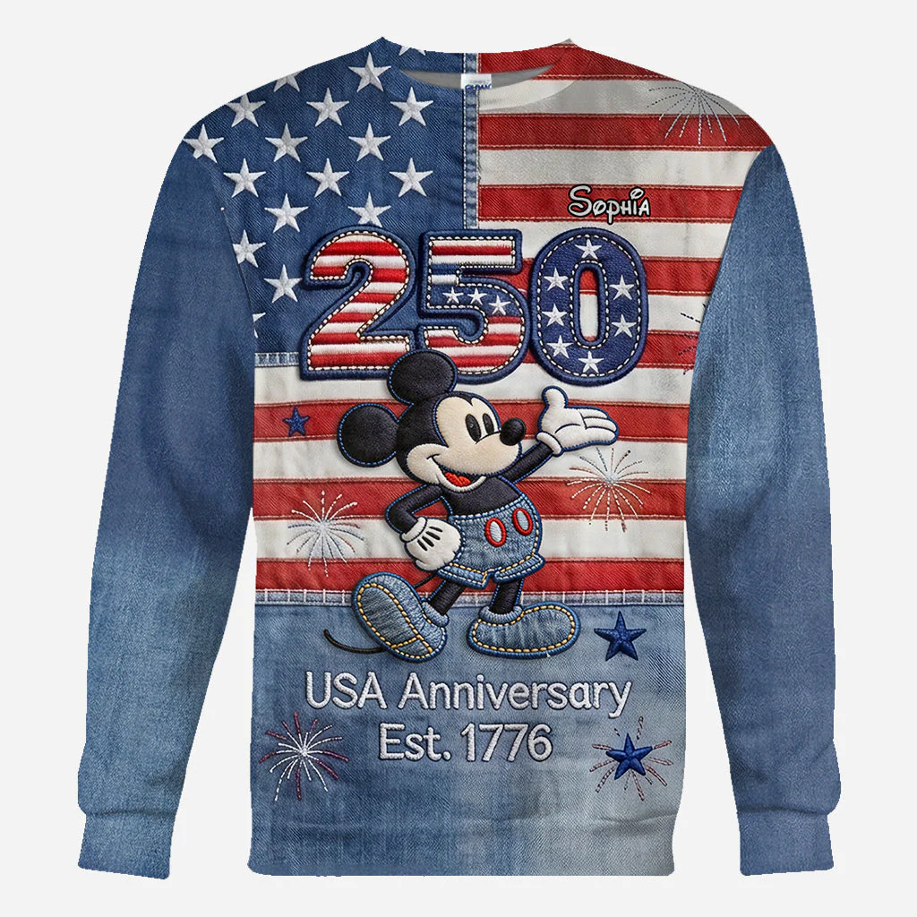 MkMo Magic Mouse Celebrate 250 Years Of America - Personalized All Over Shirt And Leggings - Gift For Movie Fans, Patriots - Image 5
