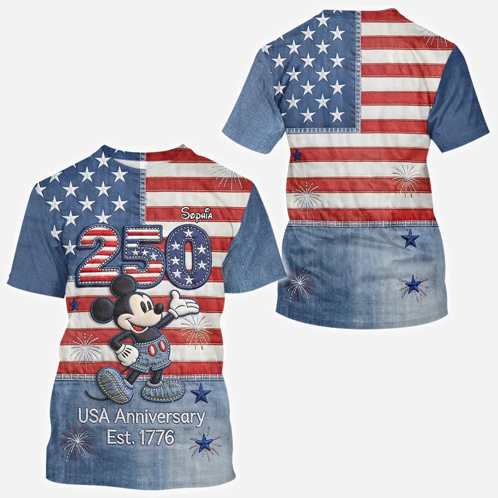 MkMo Magic Mouse Celebrate 250 Years Of America - Personalized All Over Shirt And Leggings - Gift For Movie Fans, Patriots - Image 8