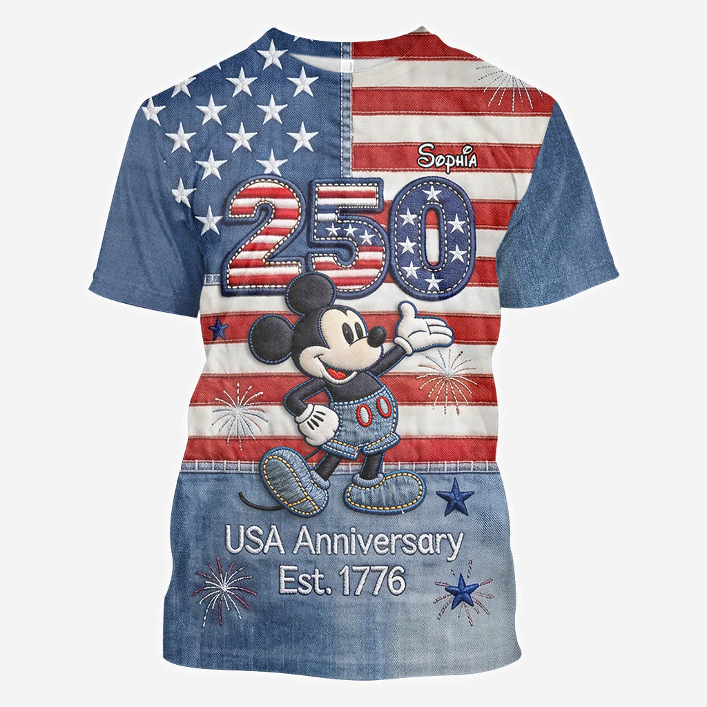 MkMo Magic Mouse Celebrate 250 Years Of America - Personalized All Over Shirt And Leggings - Gift For Movie Fans, Patriots - Image 9
