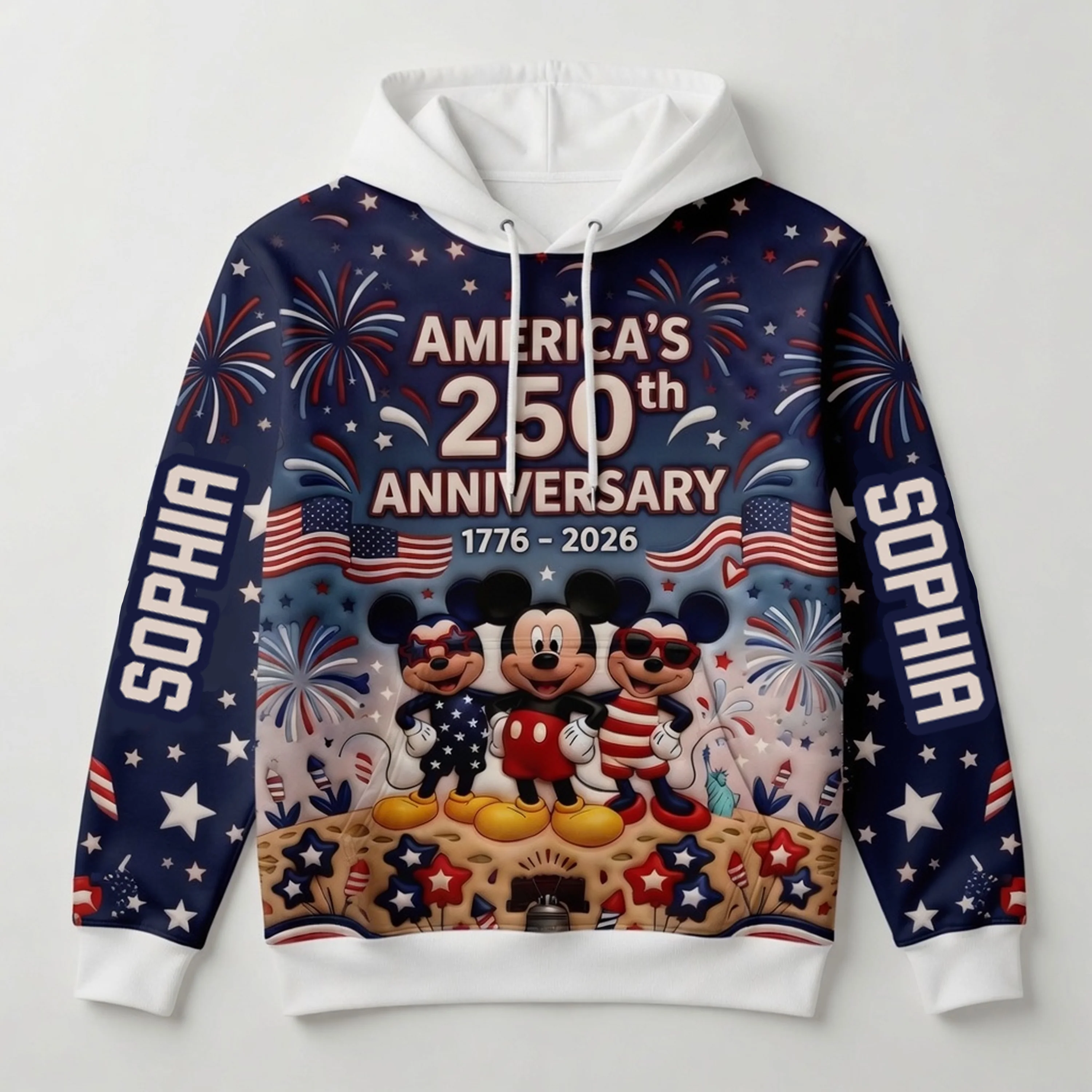 MkMo Magic Mouse Celebrate 250 Years Of America - Personalized All Over Shirt - Gift For Movie Fans, Patriots HH01 - Image 5