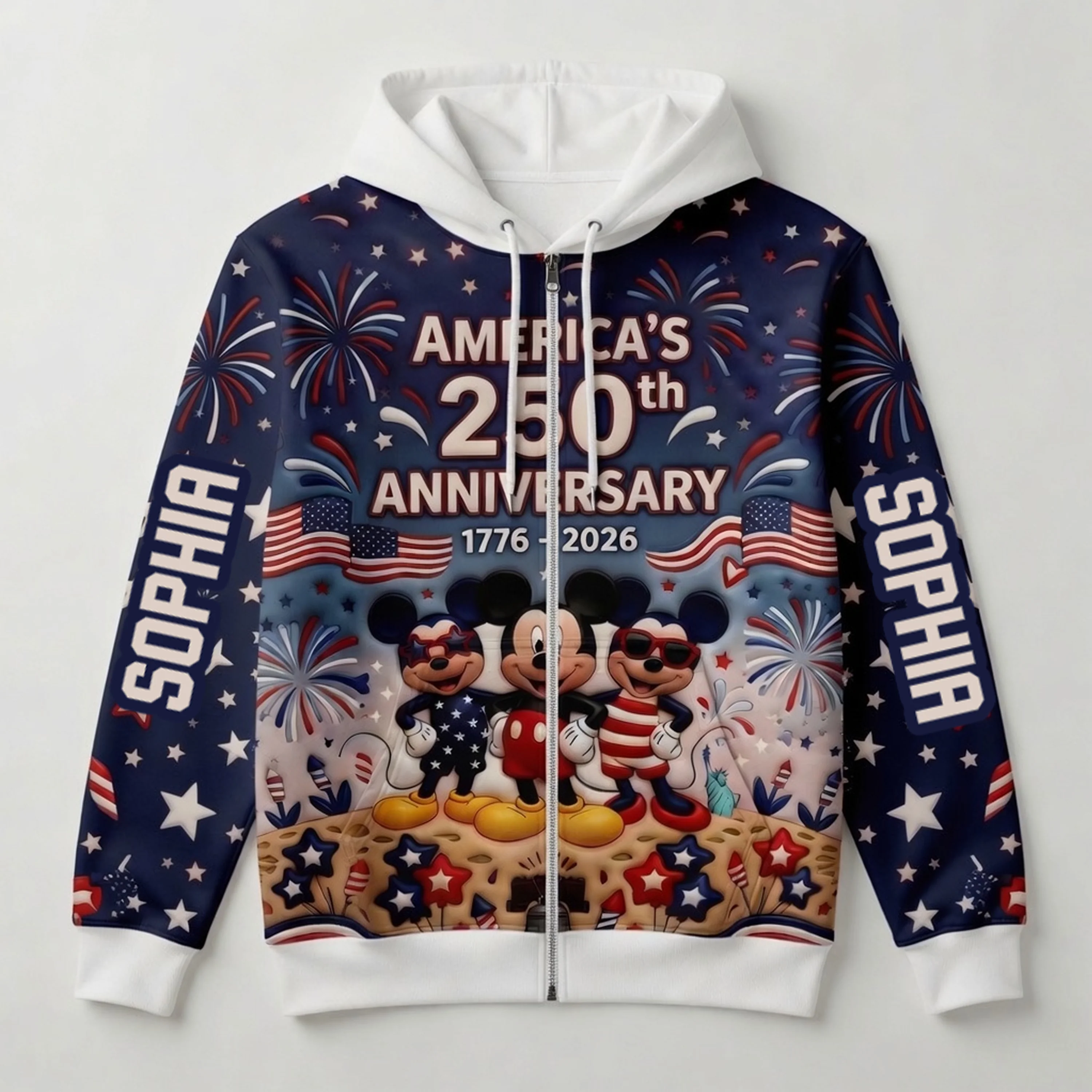 MkMo Magic Mouse Celebrate 250 Years Of America - Personalized All Over Shirt - Gift For Movie Fans, Patriots HH01 - Image 6
