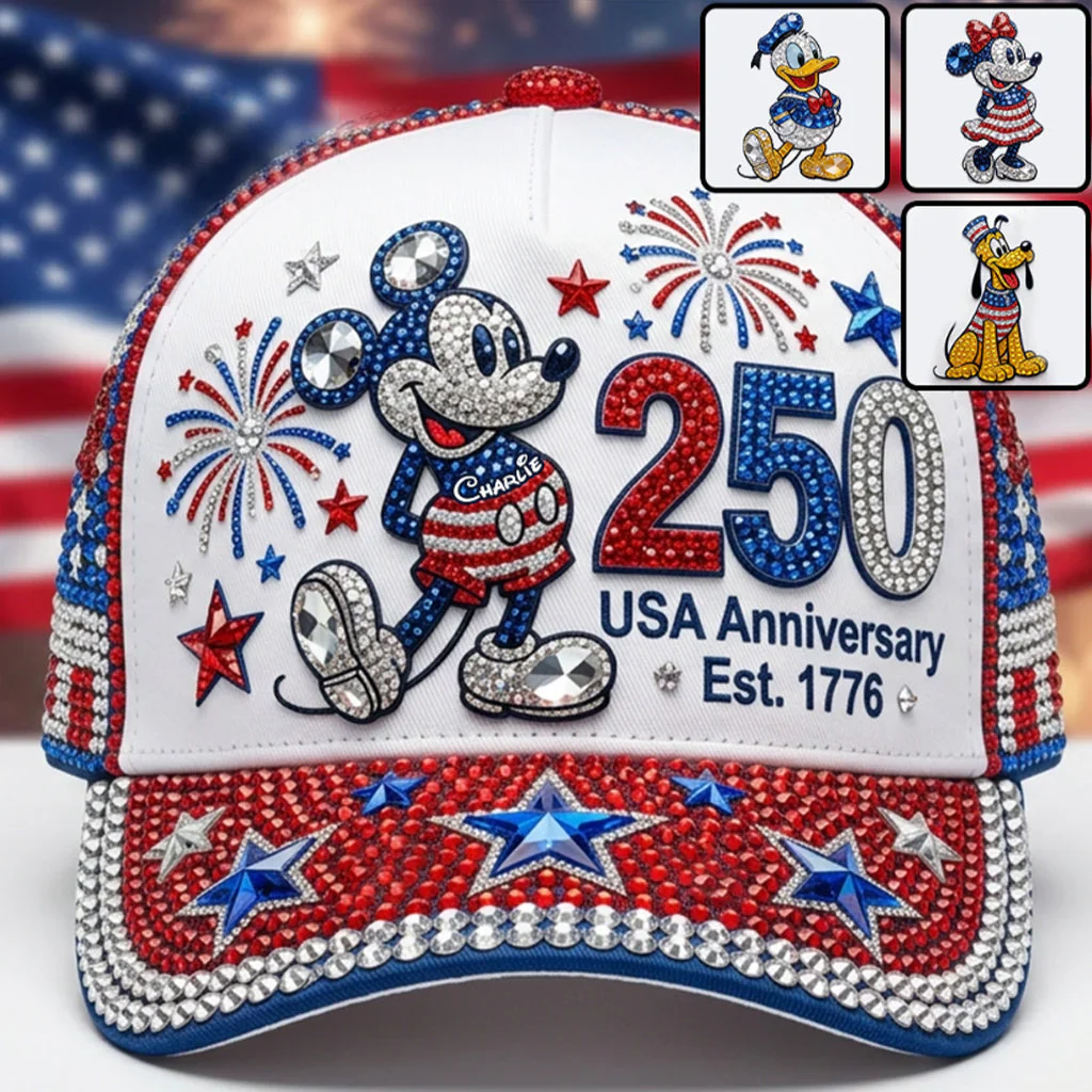 MkMo Magic Mouse Celebrate 250 Years Of America - Personalized Classic Cap - Gift For Movie Fans
