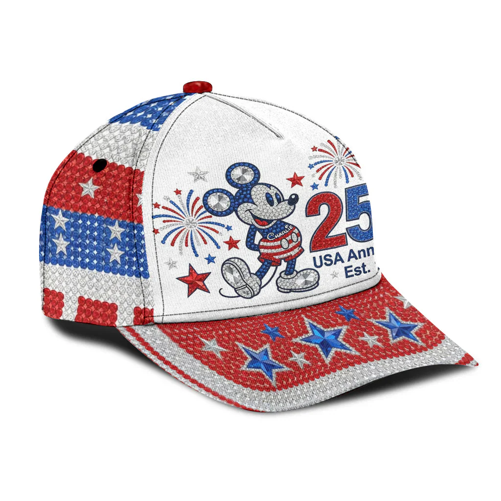 MkMo Magic Mouse Celebrate 250 Years Of America - Personalized Classic Cap - Gift For Movie Fans - Image 4