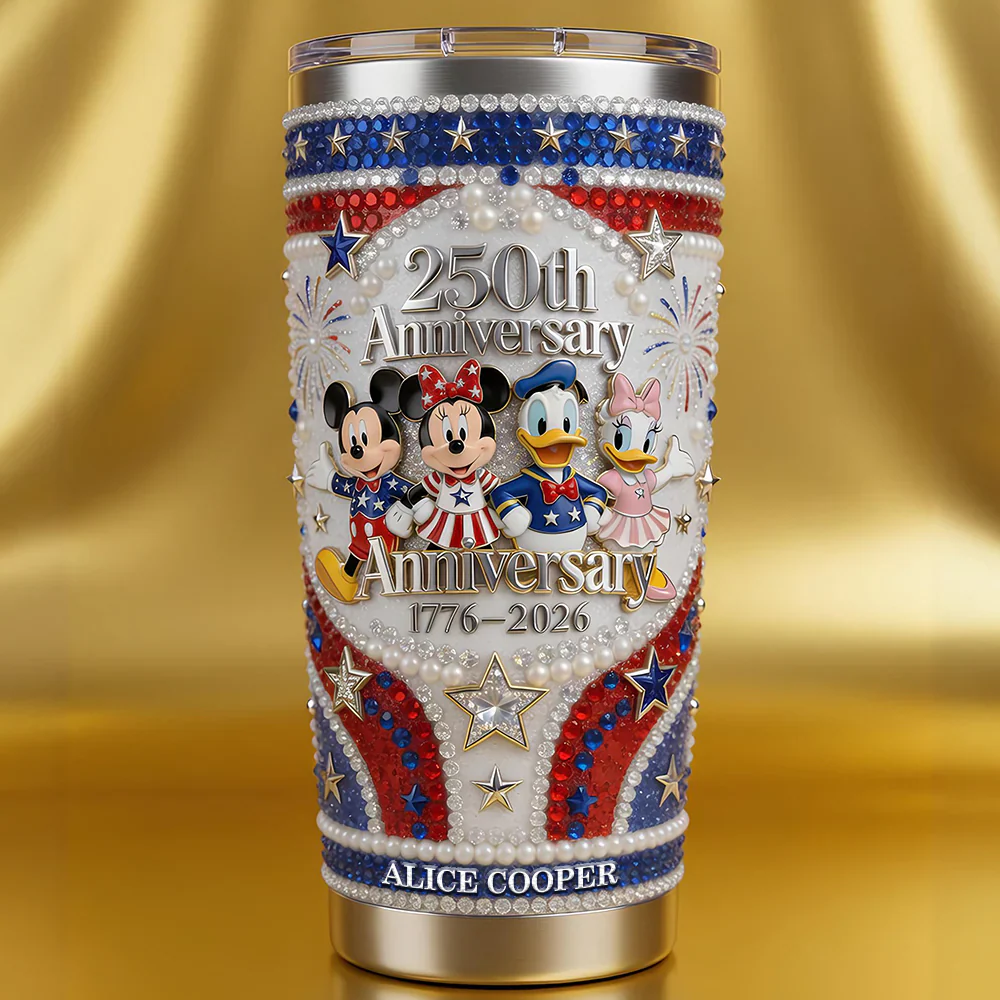 Mkmo Magic Mouse Celebrate 250 Years Of America - Personalized Tumbler - Gift For Movie Fans Patriots - Image 3