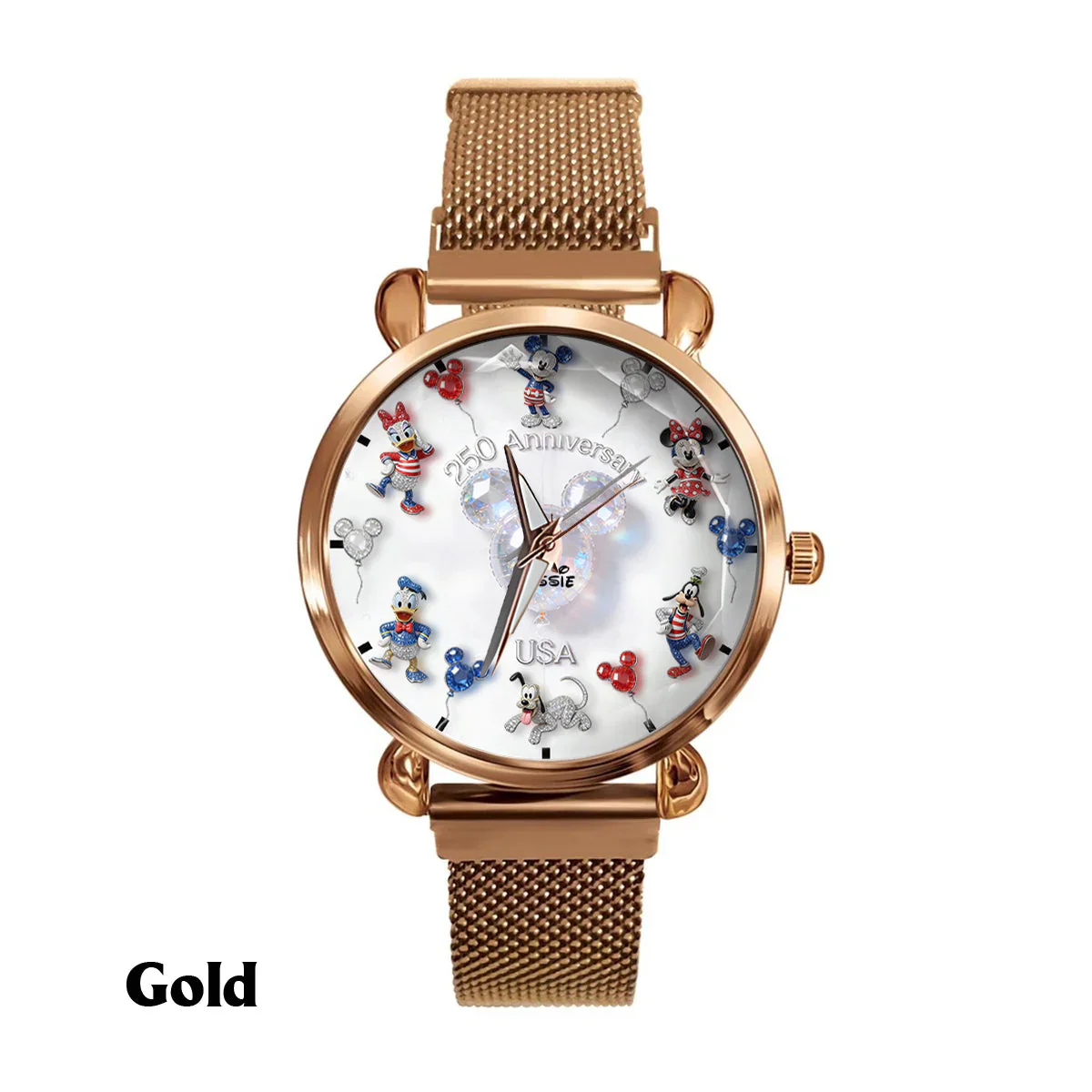 MkMo Magic Mouse Celebrate 250 Years Of America - Personalized Women Hand Watch - Gift For Movie Fans NL122 - Image 6